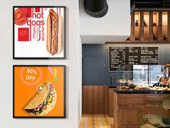 VETO LCD Ultra Thin High Resolution Wifi Hanging Double Sided Display Σχεδιασμός