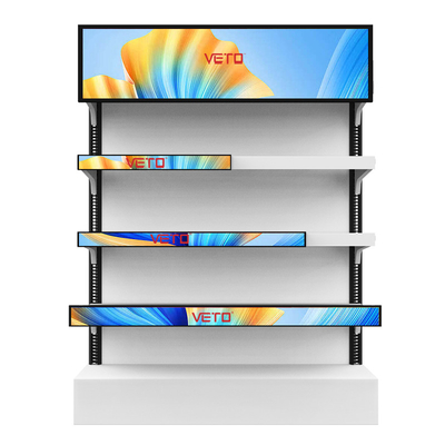 ΒΕΤΟ 16,4 ιντσών LCD οθόνη Ultra Wide Strip Πλατεία διαφήμισης οθόνη για το σούπερ μάρκετ