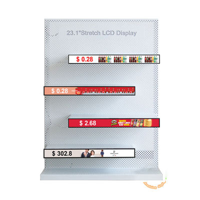 Ποιότητα 23.1 ιντσών LCD οθόνη με 10 σημεία αφής και 500cd/m2 φωτεινότητα για διαφήμιση στα ράφια εργοστάσιο